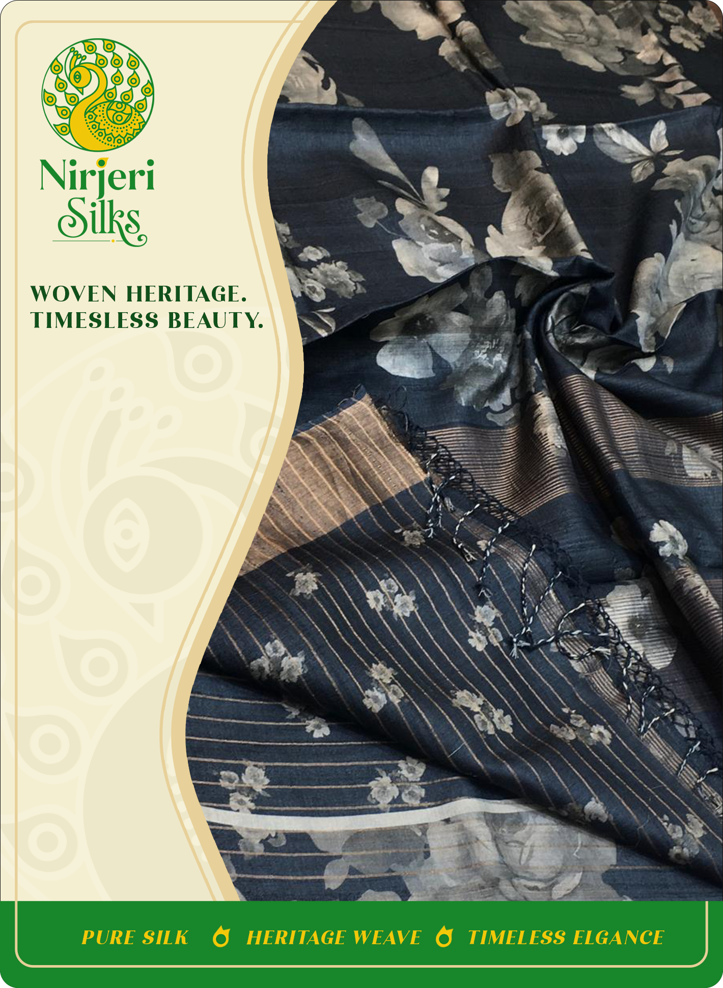 Pure Handloom Tussar Silk