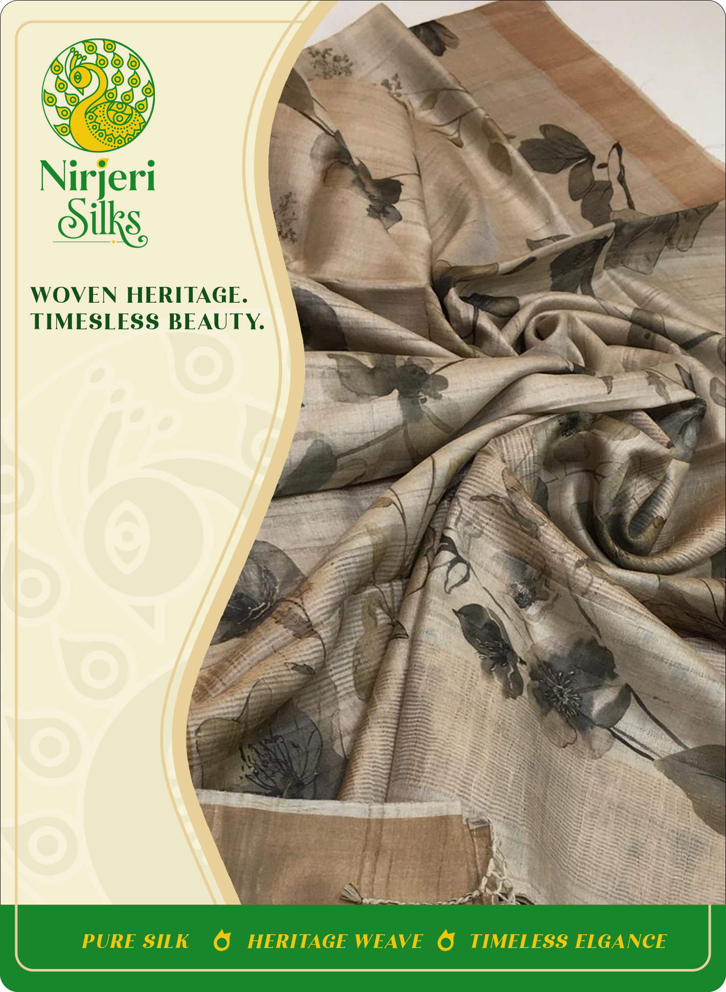 Pure Handloom Tussar Silk